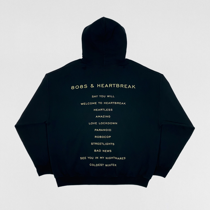 808’s & Heartbreak 2015 Hollywood Bowl Tracklist Hoodie In Black