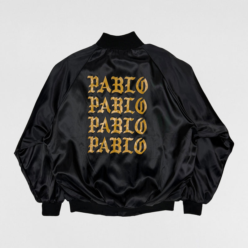 The Life of Pablo 2016 Saint Pablo Bomber Jacket In Satin Black
