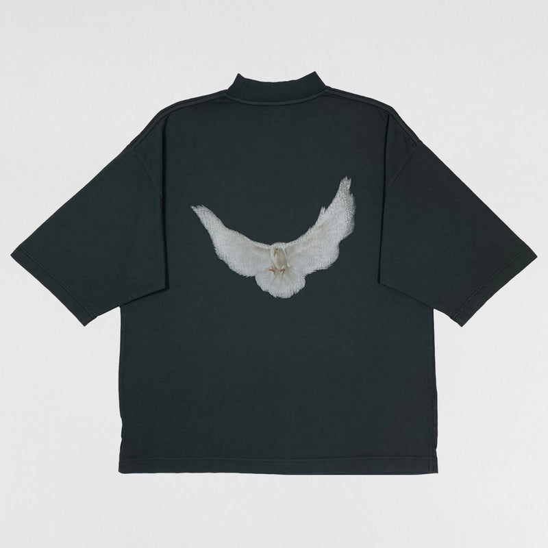 Yeezy Gap Balenciaga 2022 Quarter Sleeve Dove Tee In Dark Green