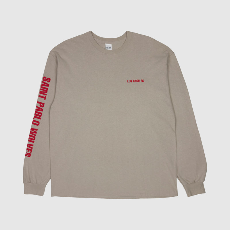 Saint Pablo Tour 2016 Wolves Long Sleeve In Sand