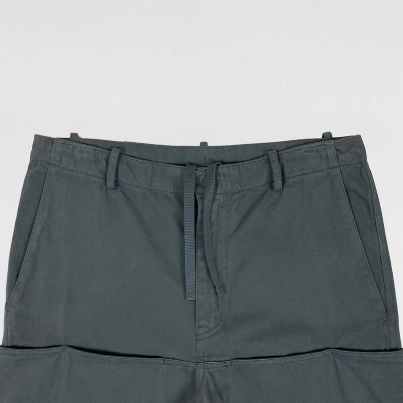 Yeezy Gap Balenciaga 2022 Sateen Cargo Pants In Dark Green