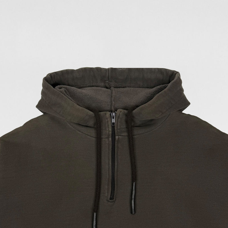 Yeezy Season 1 Half Zip Boxy Hoodie In Caviar