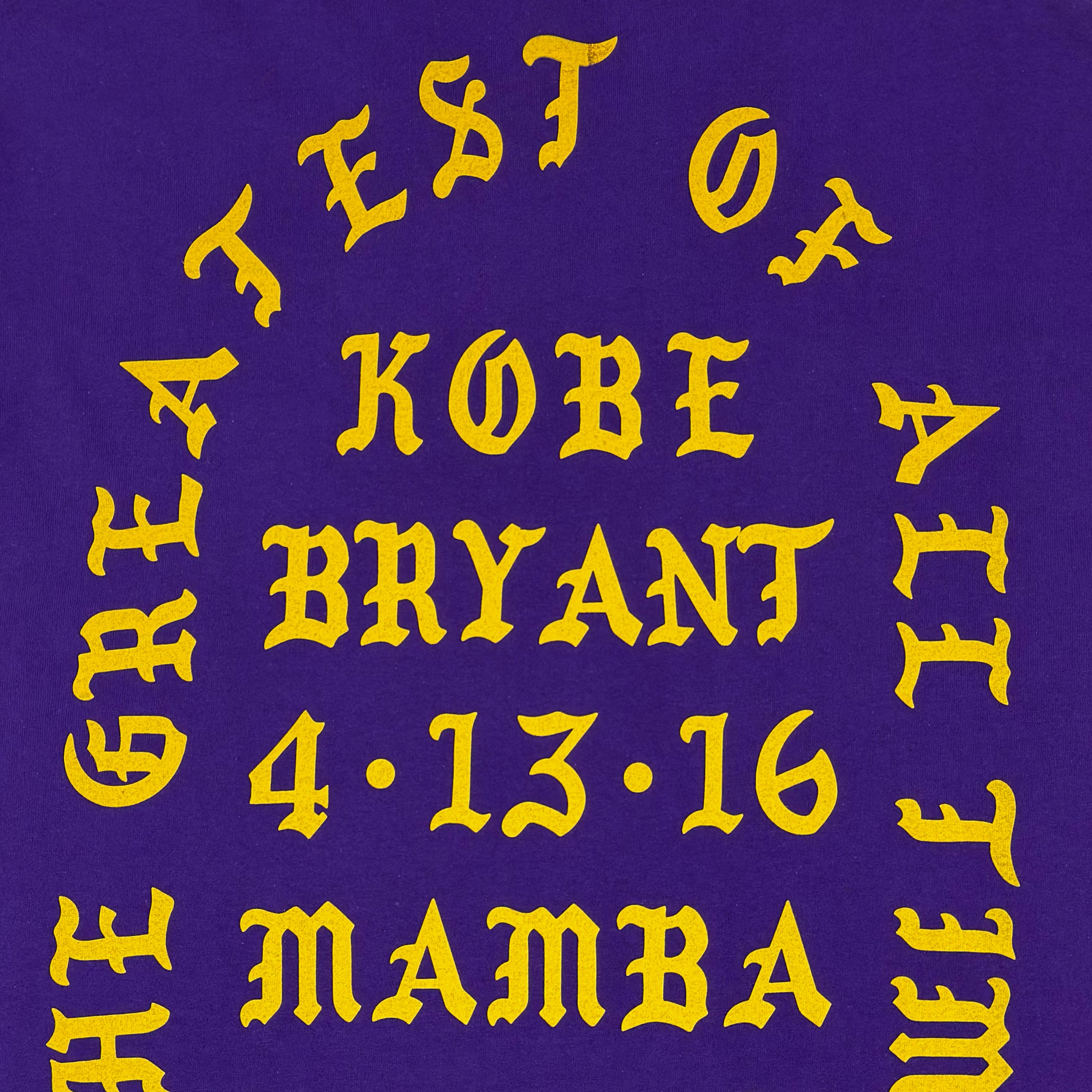 The Life of Pablo 2016 Unreleased 'I Feel Like Kobe' Long Sleeve