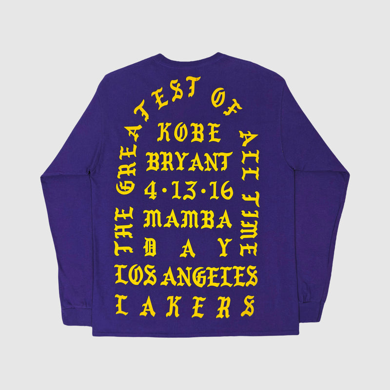 The Life of Pablo 2016 Unreleased ‘I Feel Like Kobe’ Long Sleeve In Purple