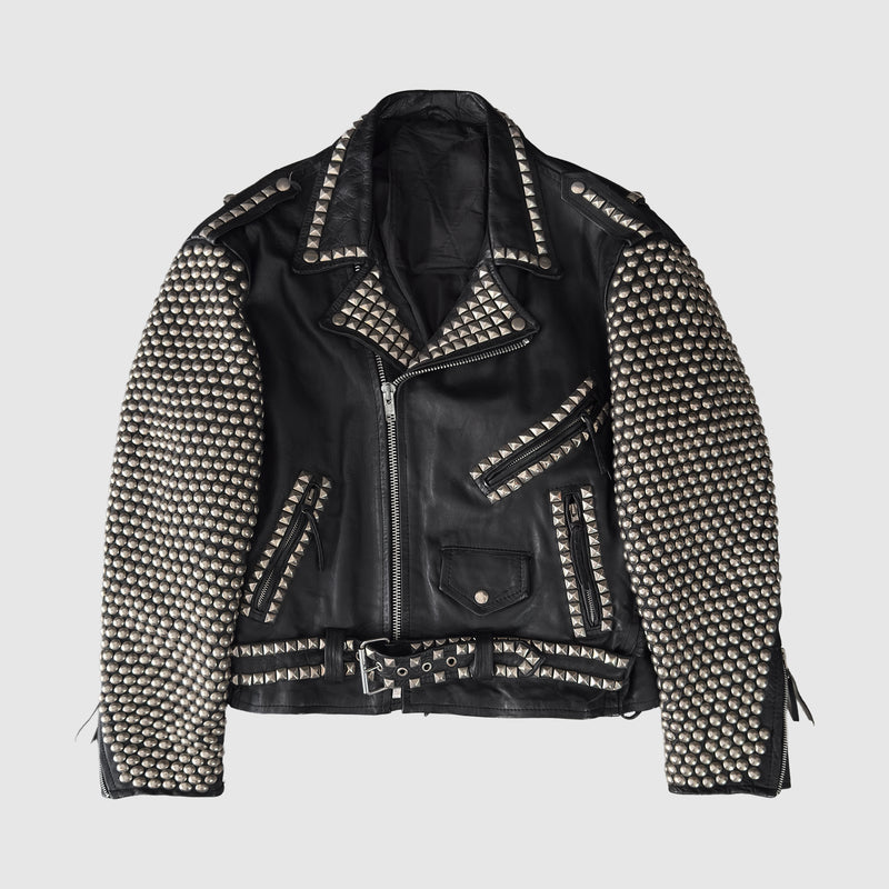 Vintage 1995 Hand Studded Leather Jacket (Yeezus Era)