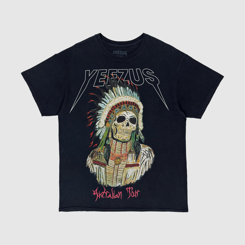 Yeezus Tour 2014 Australian Native Skull Tee By Wes Lang