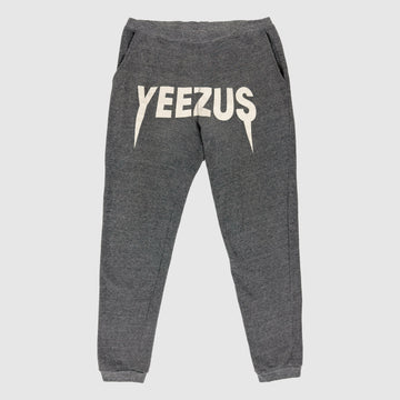 Yeezus Tour 2014 Logo Sweatpants In Heather Grey