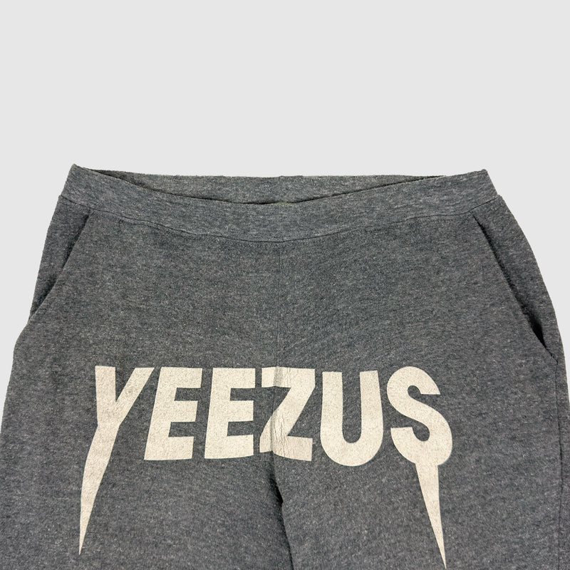 Yeezus Tour 2014 Logo Sweatpants In Heather Grey