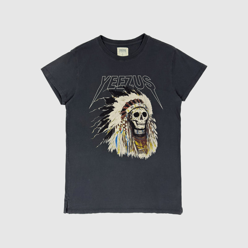 Yeezus Tour 2013 'Black Friday' Native Skull Tee By Wes Lang