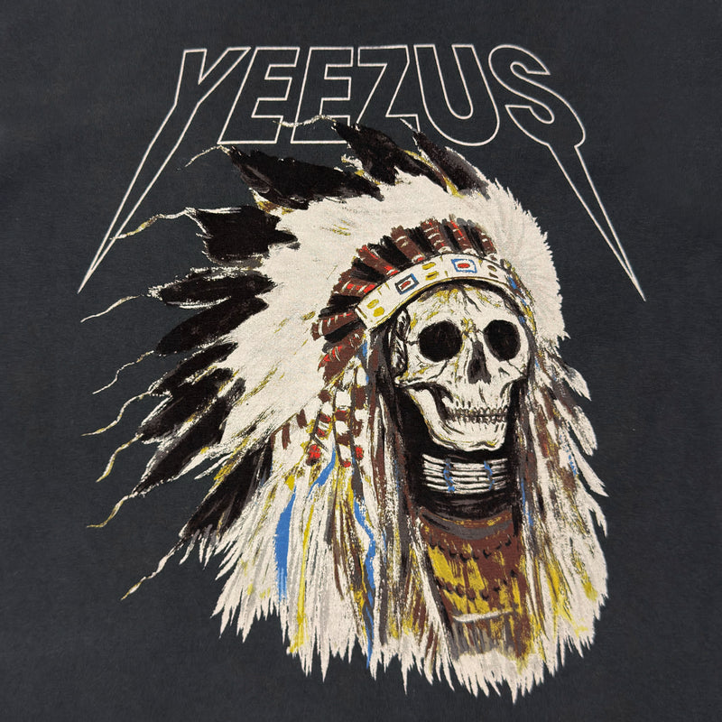 Yeezus Tour 2013 'Black Friday' Native Skull Tee By Wes Lang