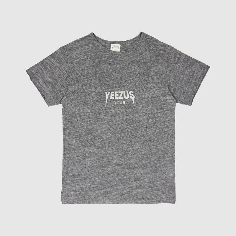 Yeezus Tour 2013 'Black Friday' Logo Tee In Heather Grey