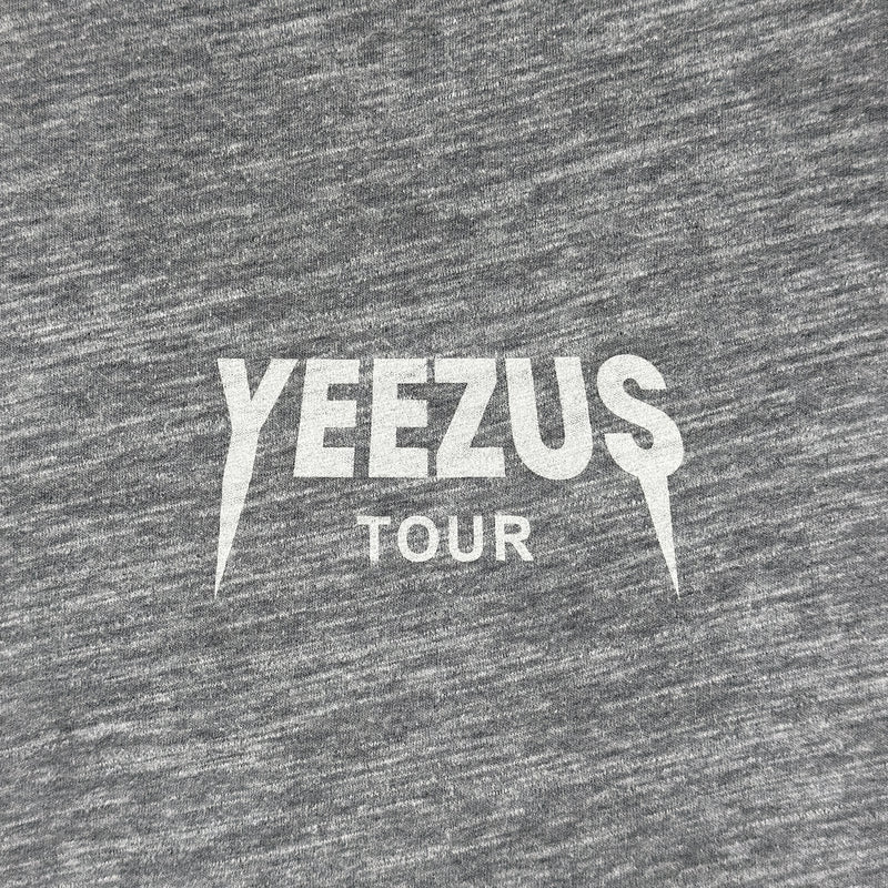 Yeezus Tour 2013 'Black Friday' Logo Tee In Heather Grey