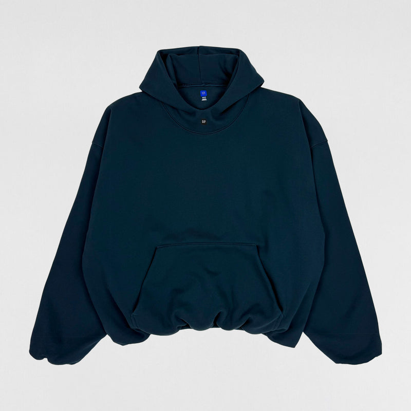 Yeezy Gap Balenciaga 2022 Double Layered Logo Hoodie In Dark Blue