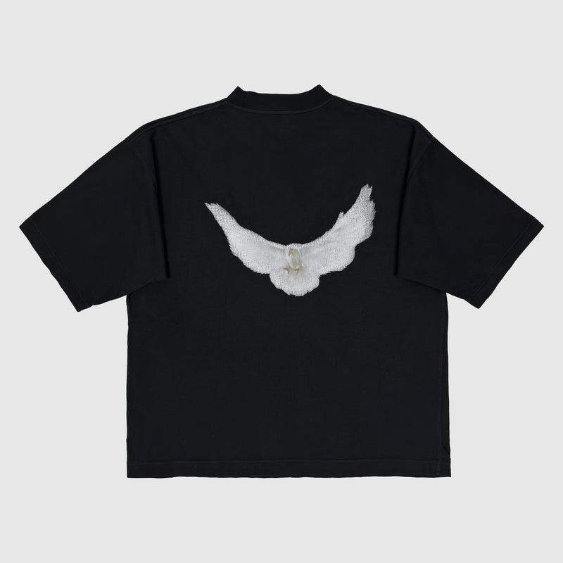 Yeezy Gap Balenciaga 2022 Quarter Sleeve Dove Tee In Black