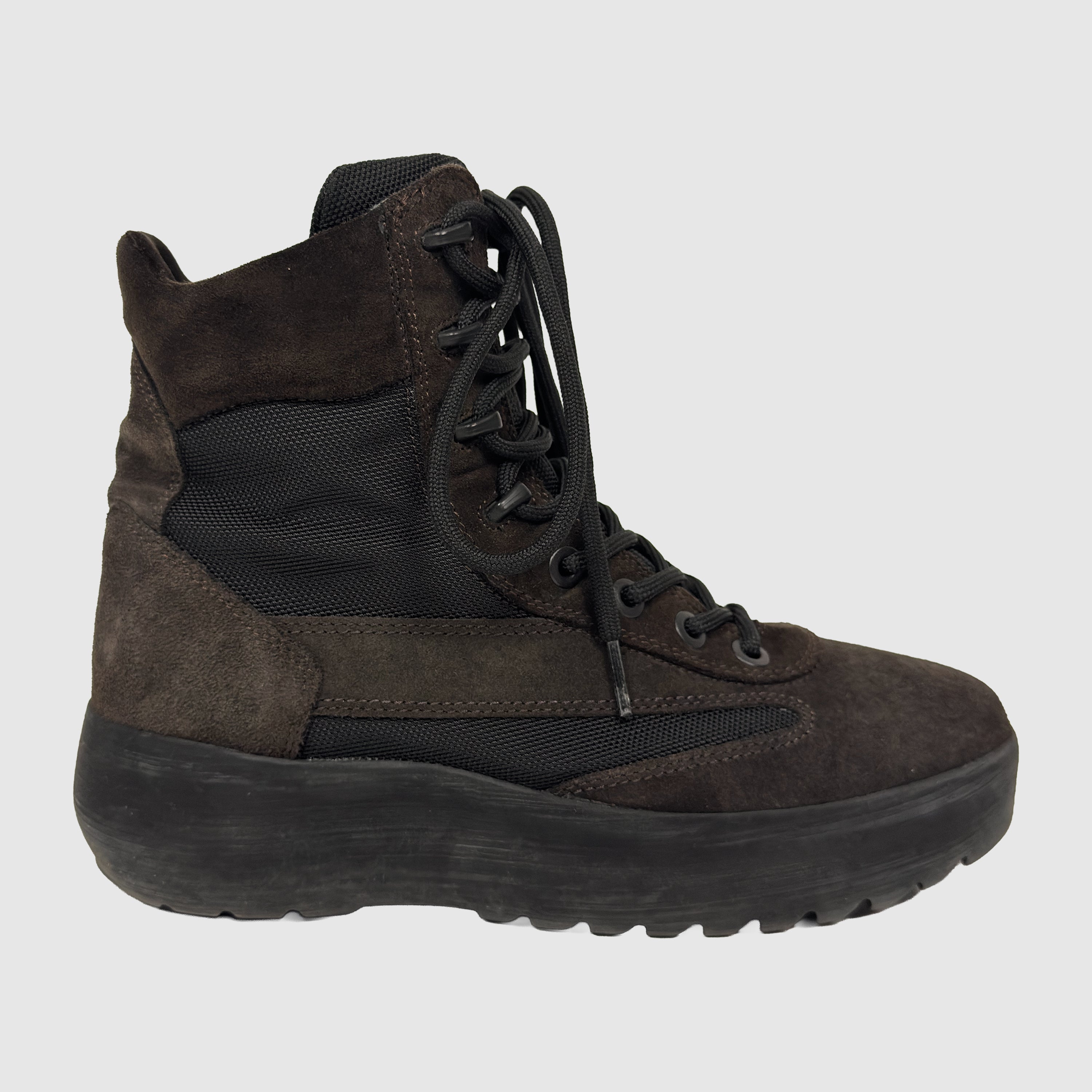 YZY SZN 5 Canvas Military Boots In Onyx | Paris Saint