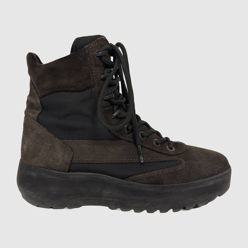 YZY SZN 5 Canvas Military Boots In Onyx