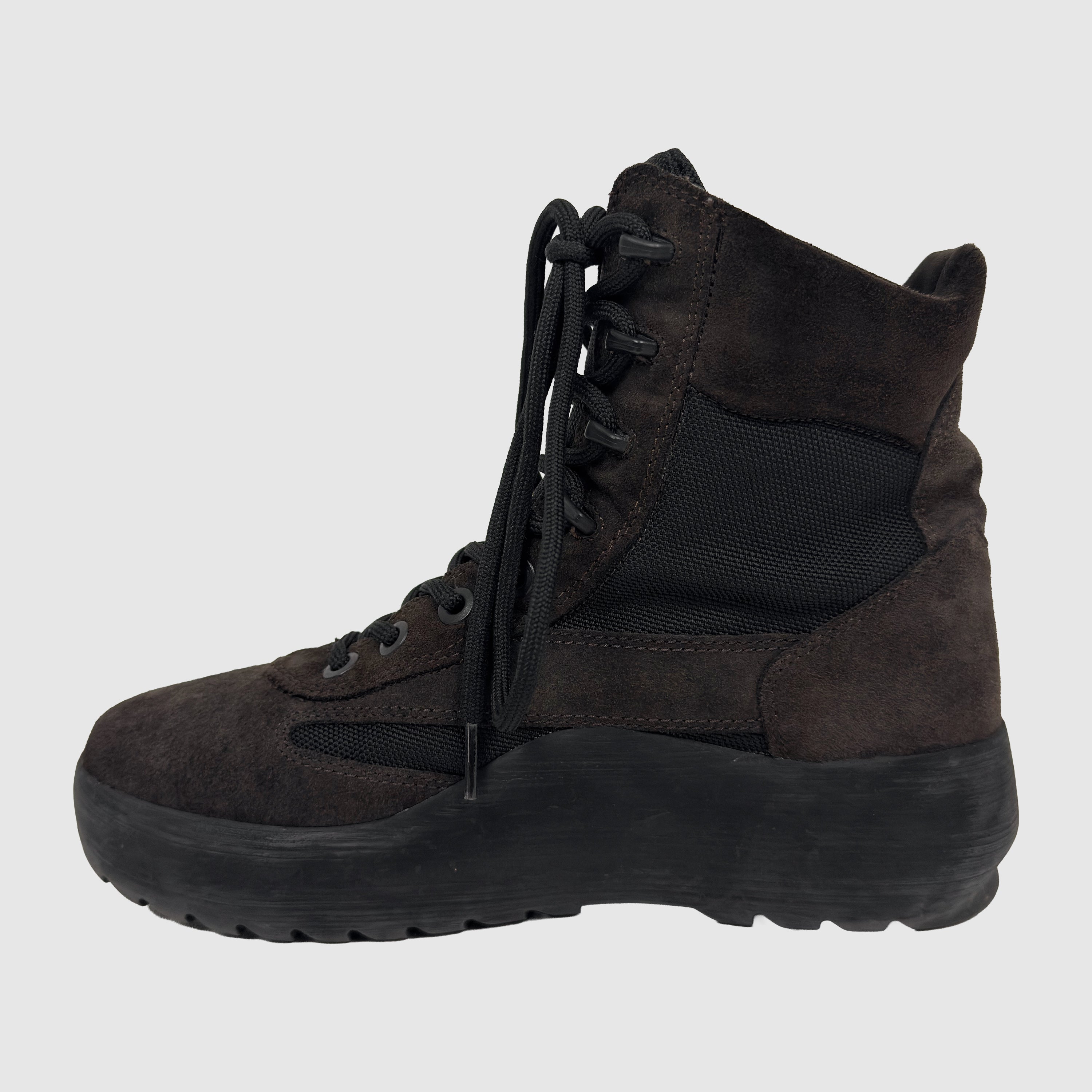 Yeezy Season 5 Canvas Military Boots In Onyx | Paris Saint