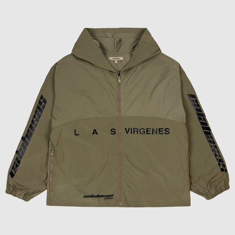 Yeezy Season 5 Hooded Windbreaker In Military Stone