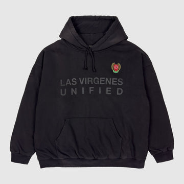 Yeezy Season 5 Las Virgenes Double Layered Hoodie In Ink