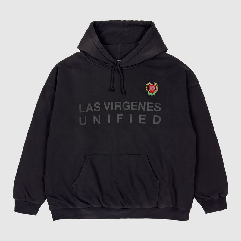 Yeezy Season 5 Las Virgenes Double Layered Hoodie In Ink