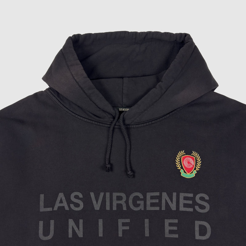 Yeezy Season 5 Las Virgenes Double Layered Hoodie In Ink