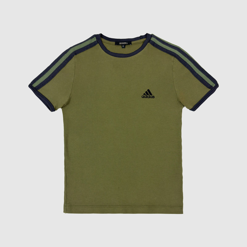 Yeezy Season 5 Shrunken Adidas Tee In Army