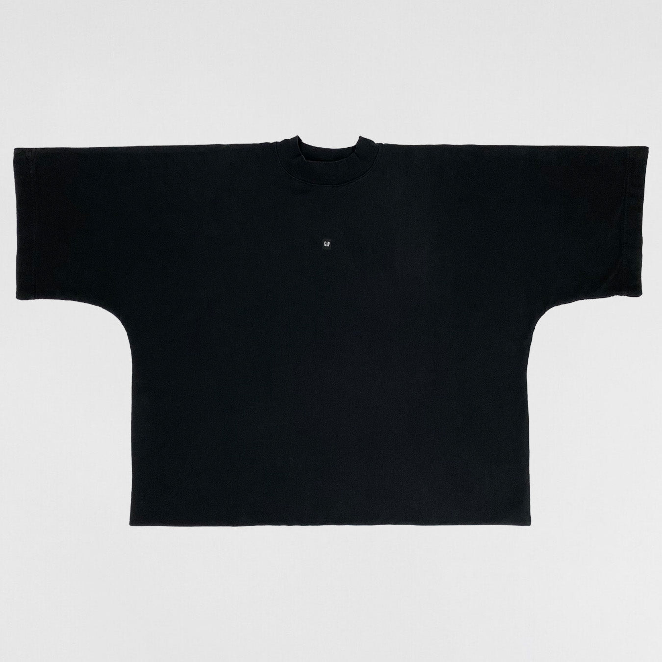 Yeezy Gap Balenciaga No Seam Logo Boxy Tee In Black | Paris Saint