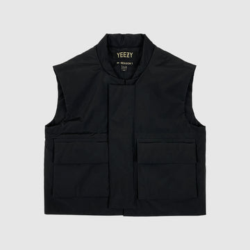 Yeezy Season 1 Nylon Oversized Padded Vest In Black