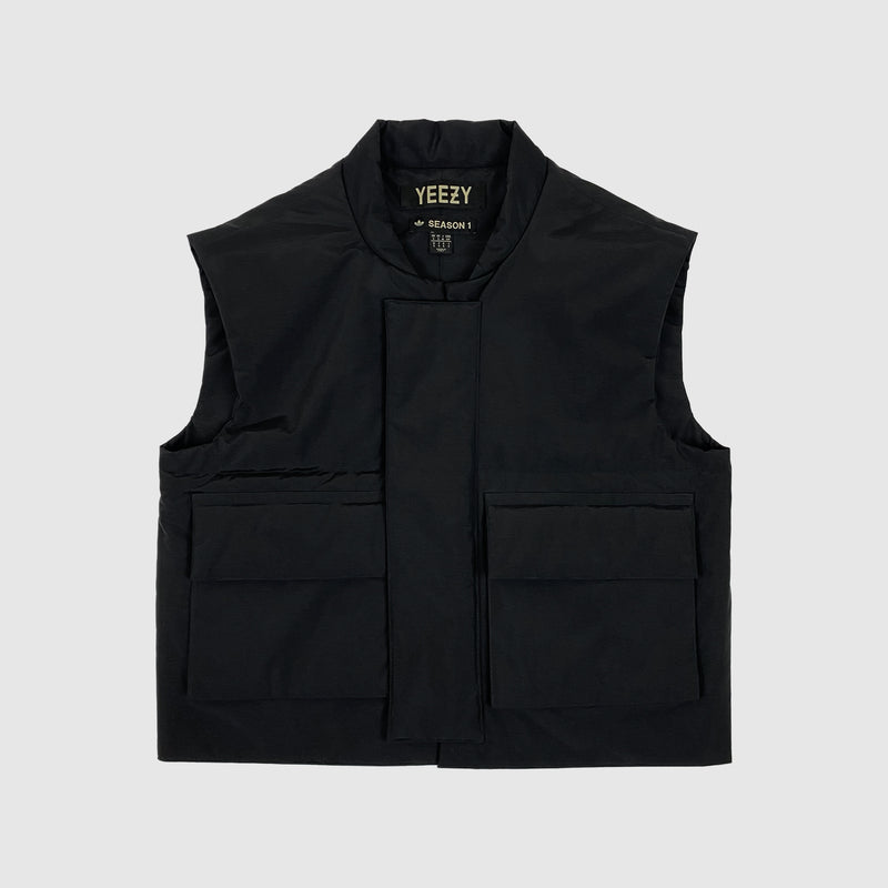 Yeezy Season 1 Nylon Oversized Padded Vest In Black