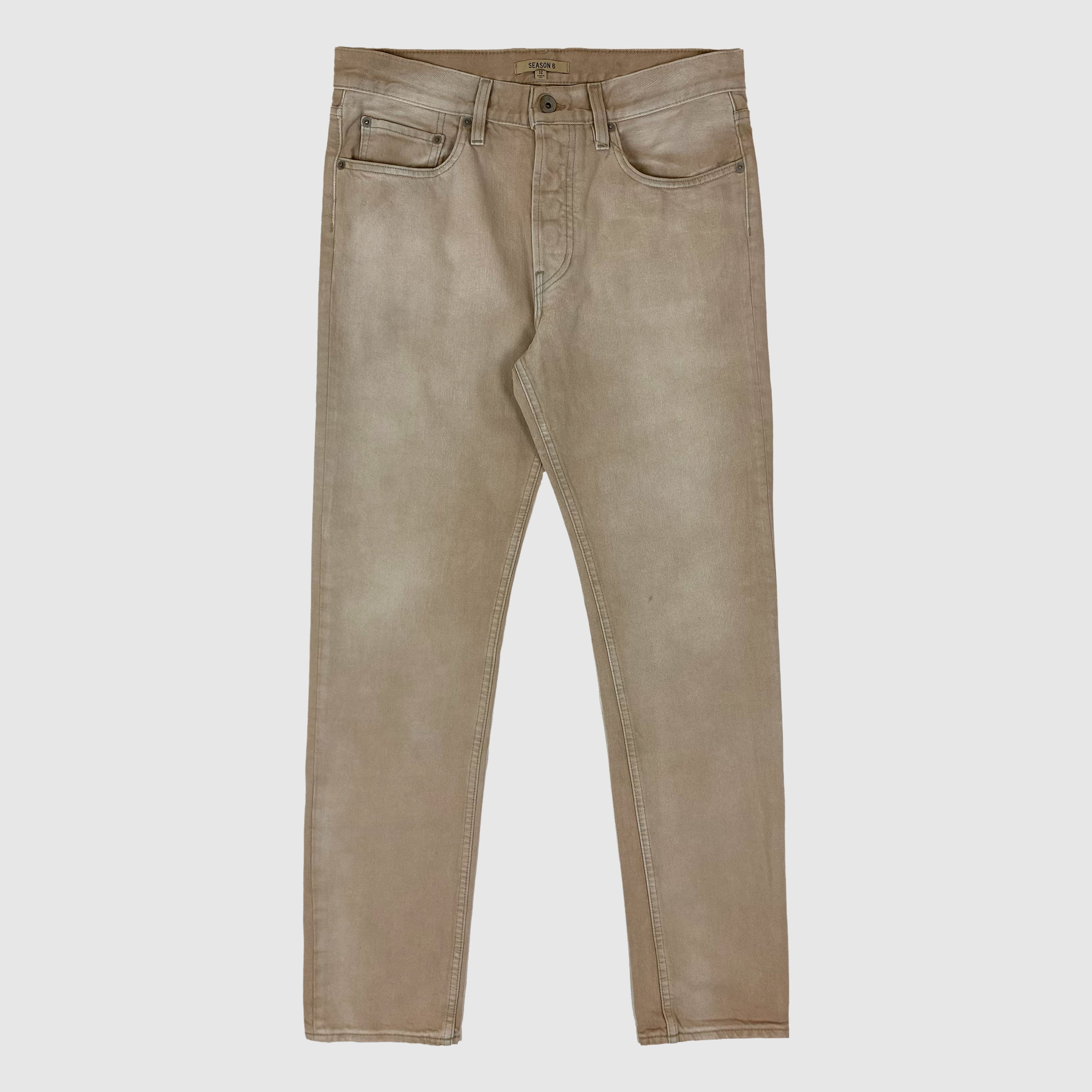 デニム/ジーンズ yeezy season 6 denim pants Yeezy Season 6 Denim In Washed Beige | Paris Saint