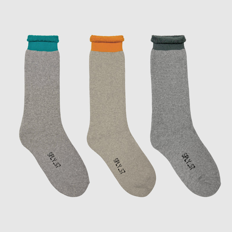 Yeezy Season 7 Bouclette Socks (3-Pack) In Tone Four