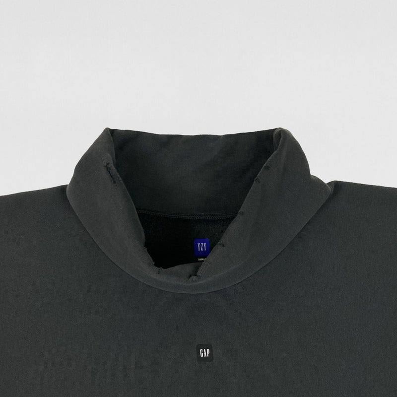 Yeezy Gap Balenciaga 2022 High Neck Logo Sweater In Black