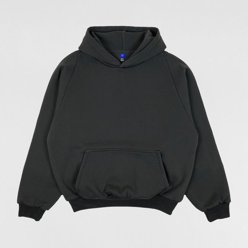 Yeezy Gap Balenciaga 2022 Shrunken Logo Hoodie In Black