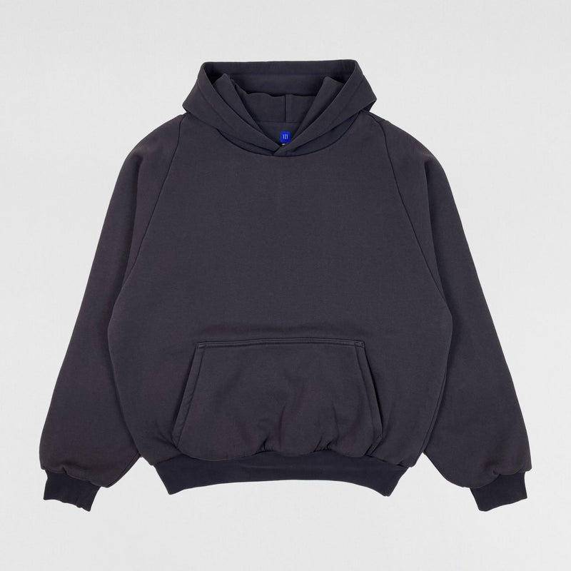 Yeezy Gap Balenciaga 2022 Shrunken Logo Hoodie In Dark Grey