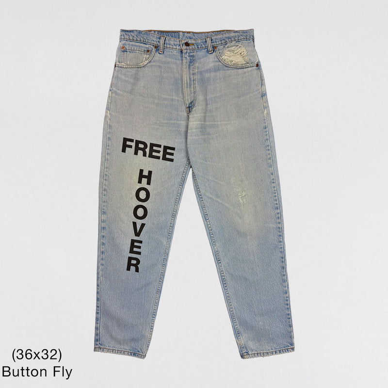 Yeezy 2021 Vintage 'Free Hoover' Levi's Denim In Light Wash
