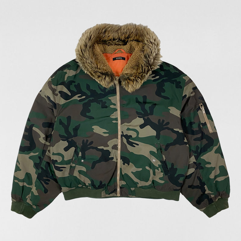 Yeezy Season 5 Camouflage Hooded Bomber Jacket