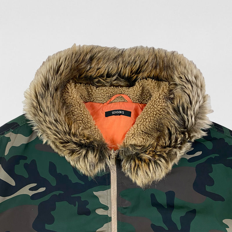 Yeezy Season 5 Camouflage Hooded Bomber Jacket