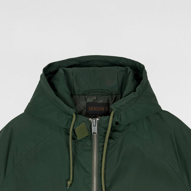 Yeezy Season 3 Waxed Anorak Jacket In Military Sea
