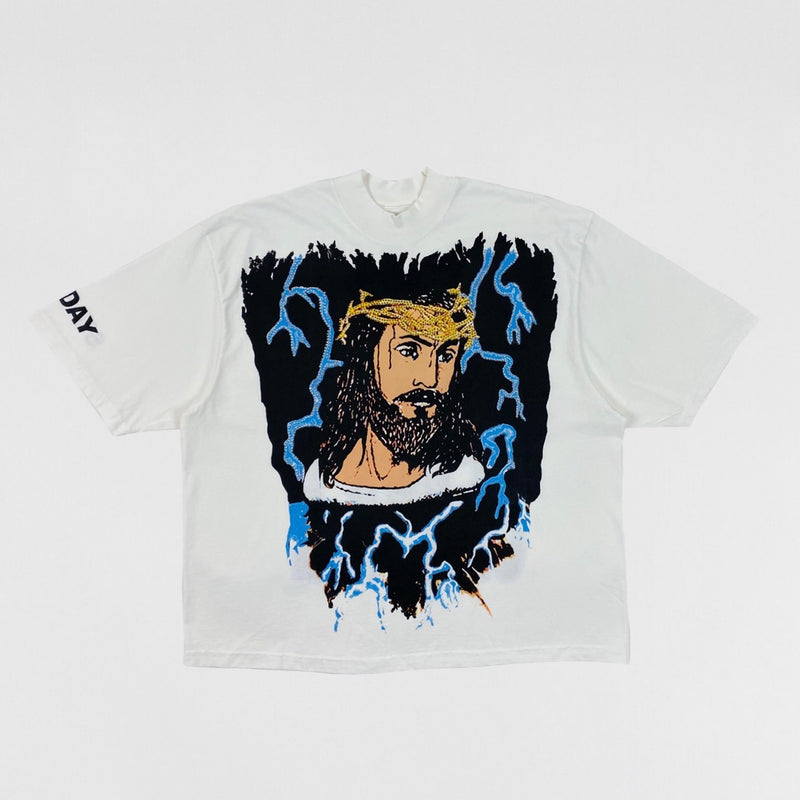 Jesus Is King 2019 AWGE Rhinestone Jesus Tee