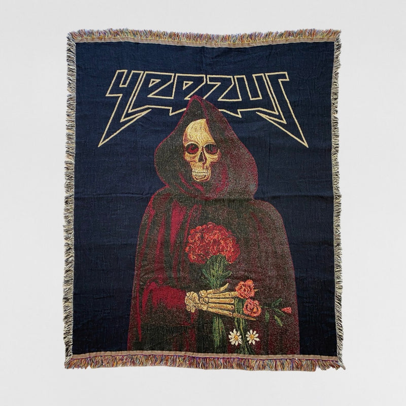 Yeezus 2015 Unreleased Reaper Woven Blanket By Wes Lang