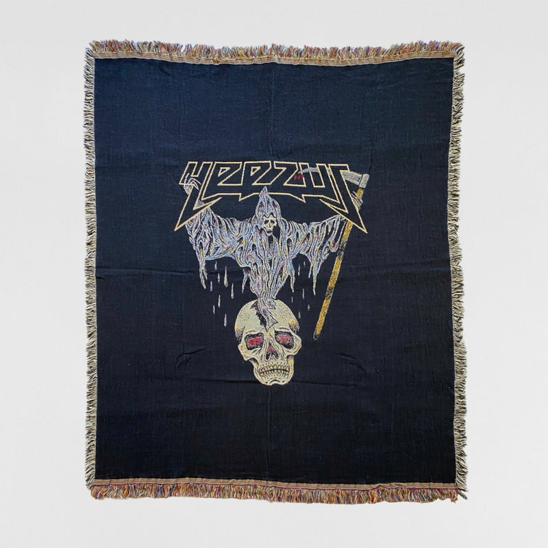 Yeezus 2015 Unreleased Flying Reaper Woven Blanket By Wes Lang