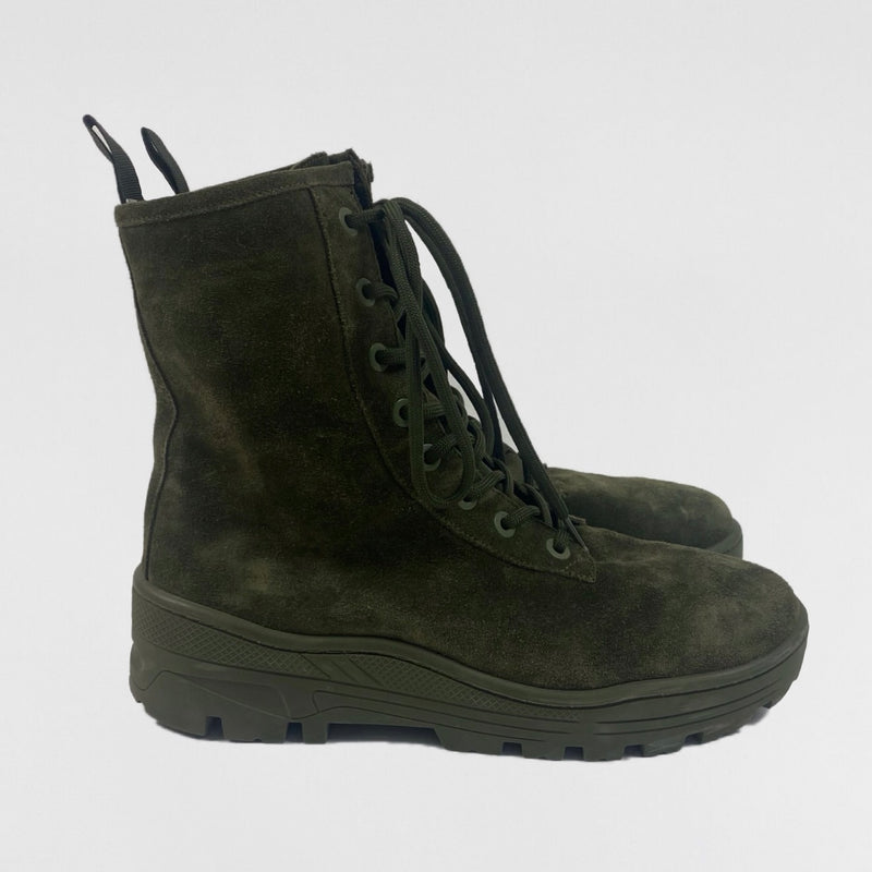 Yeezy Season 6 Suede Combat Boots In Military