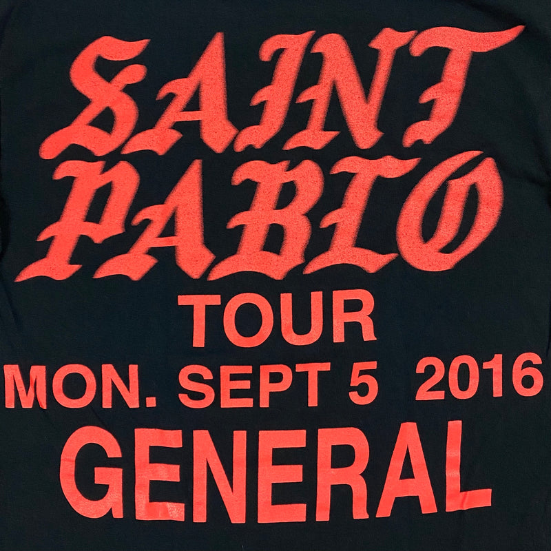 Saint Pablo Tour 2016 General Admission Long Sleeve In Black