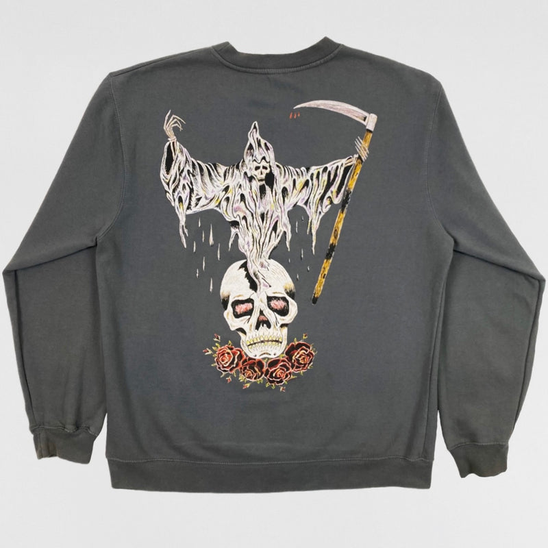 Yeezus Tour 2014 Flying Reaper Crewneck In Grey