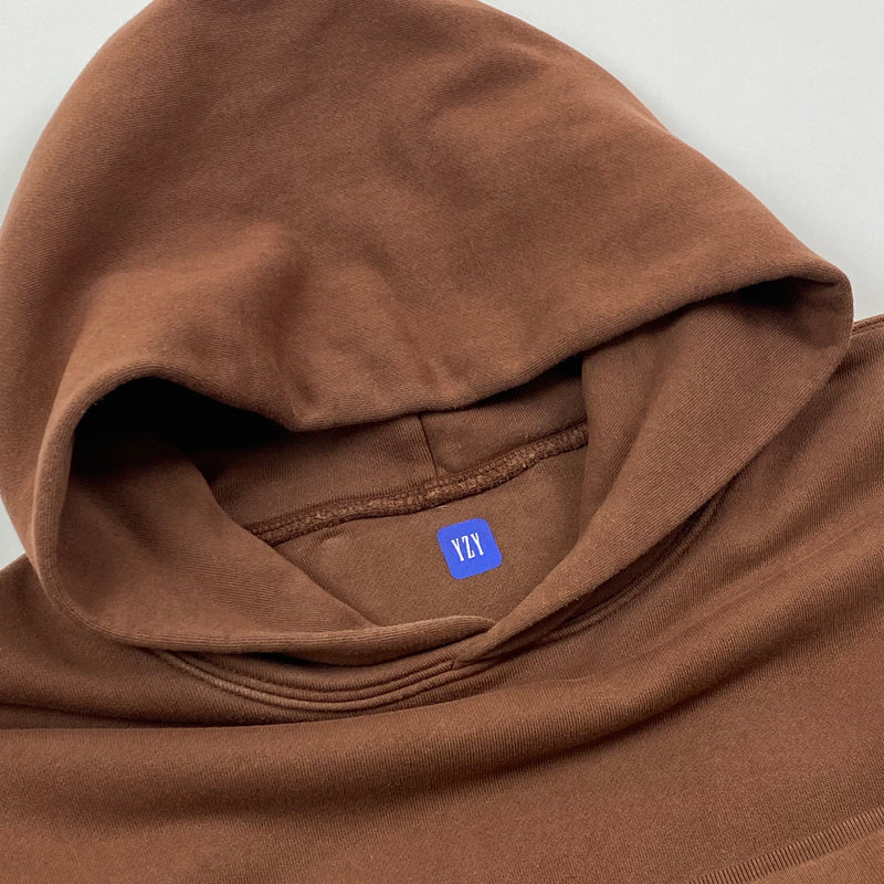 Yeezy Gap 2021 Double Layered Dark Brown Hoodie