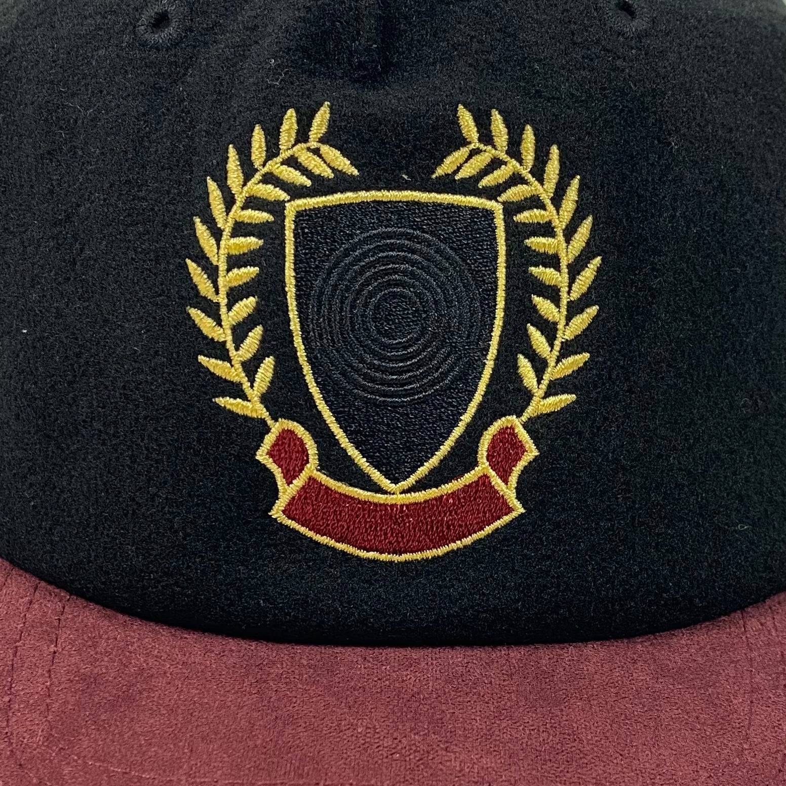 Yeezy Season 5 Runway Embroidered Crest Hat In Suede | Paris Saint